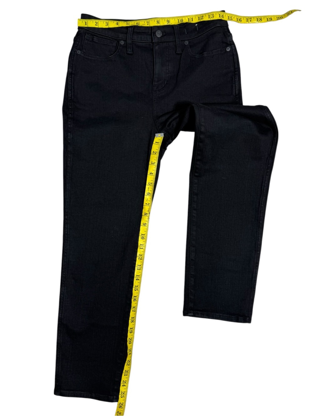 Madewell Petite Curvy Stovepipe Jeans 29P Black Rinse High Rise Straight NWT - Picture 3 of 7